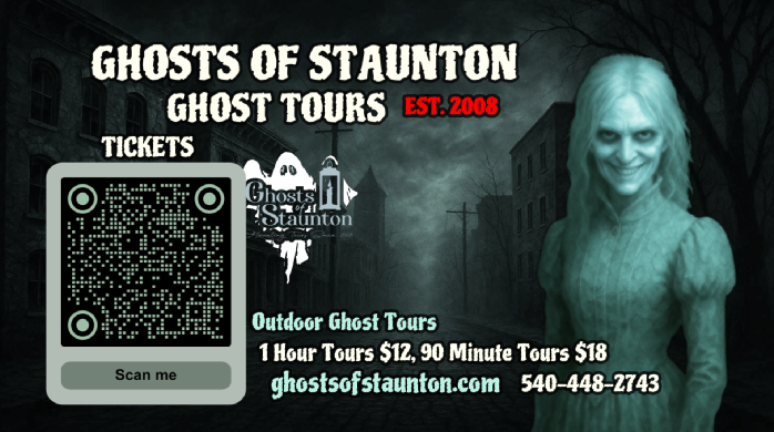 Ghosts of Staunton Ghost Tours Banner